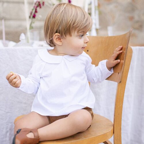 Blouse Octave popeline blanche