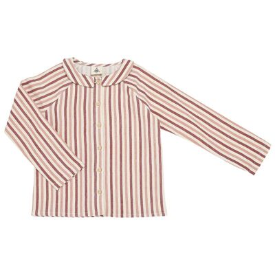 Octavie striped linen long-sleeved blouse