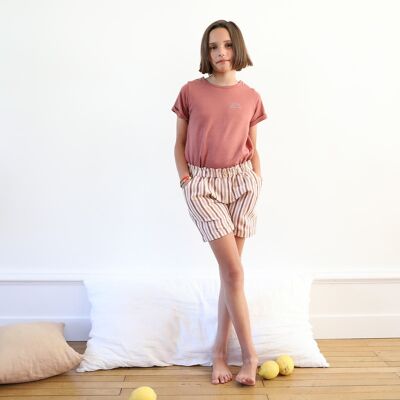 Marceau striped linen shorts