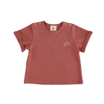 T-shirt Paul jersey framboise enfant 2