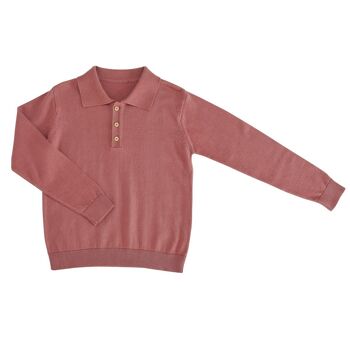 Pull Gustave tricot framboise 2