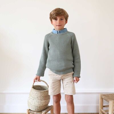Léopold sage knit sweater