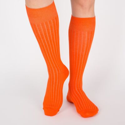 Cotton lisle socks - Orange Ô Désespoir