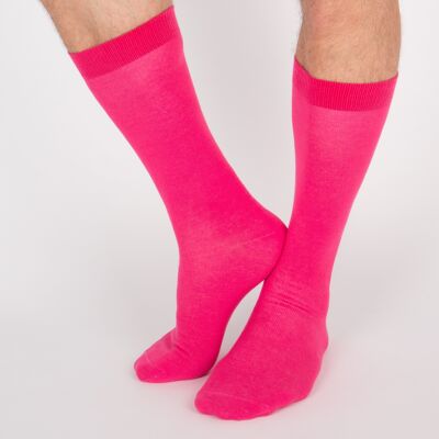 Chaussettes De Ville - Rose framboise