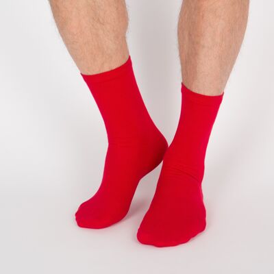 Chaussettes courtes - Rouge Cardinal