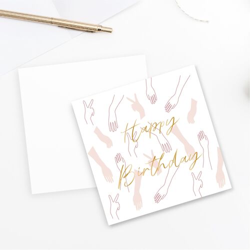 Happy Birthday Card - Gold Foiled