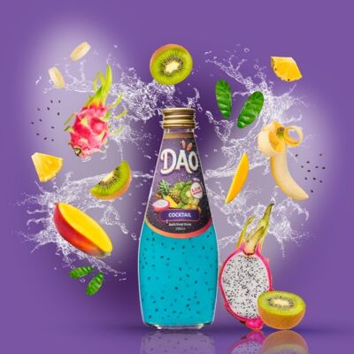 Dao drink with basil seeds fruit cocktail flavor 29cl