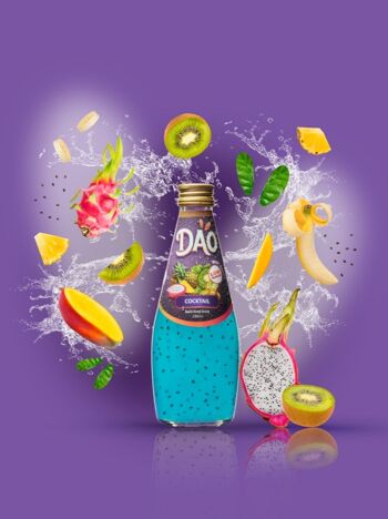 Boisson Dao aux graines de basilic saveur Cocktail de fruits 29cl 1