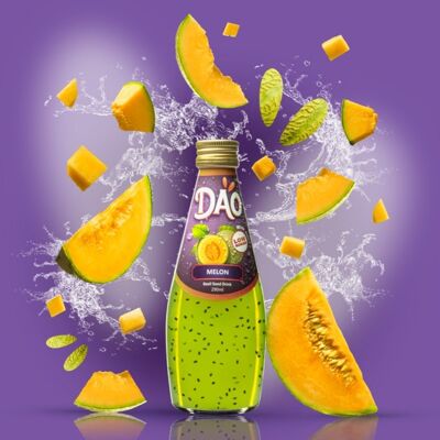 Dao-Getränk mit Basilikumsamen, Melonengeschmack, 29 cl