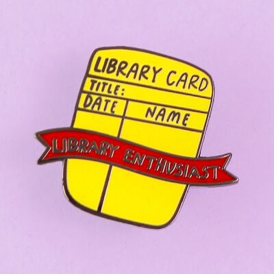 Library enthusiast bookish enamel pin