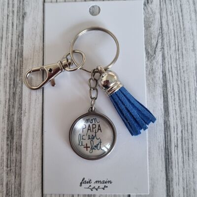 Keychain "my daddy is the strongest"