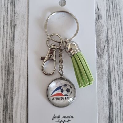 "Dad the king of football" keyring