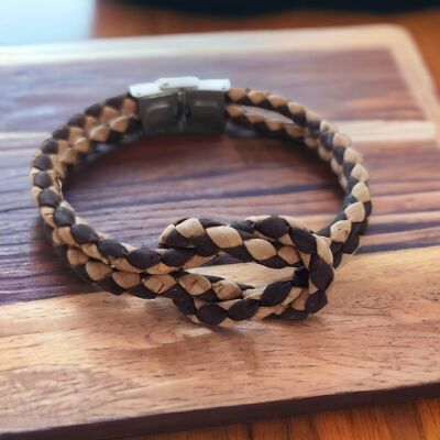 Loucas sailor knot braided cork bracelet