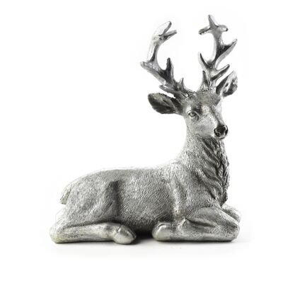 SANTA LILA Figure h18x15x7cm silver