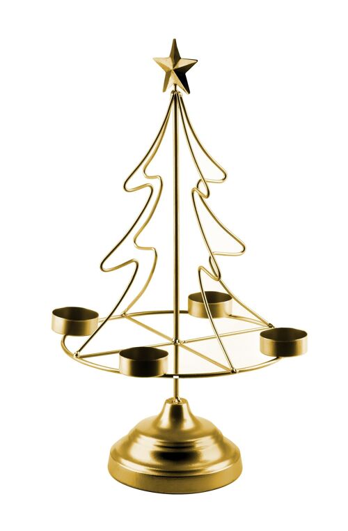 SANTA LILA Candlestick Christmas tree 23.5x11xh38cm gold
