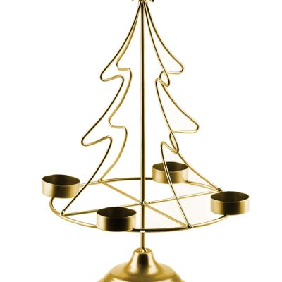 SANTA LILA Leuchter Weihnachtsbaum 23,5x11xh38cm Gold