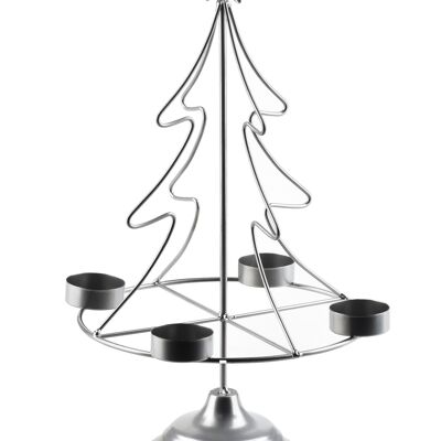 SANTA LILA Candeliere per albero di Natale 23,5x11xh38cm argento