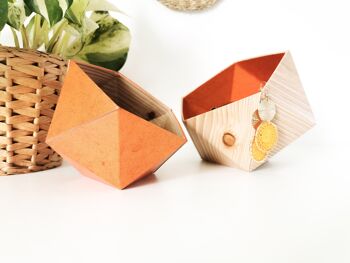 Boîtes origami Argile et Pin 2