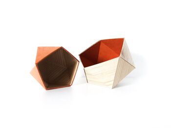Boîtes origami Argile et Pin 5