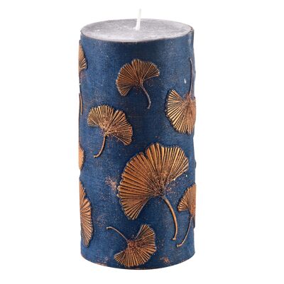CANDLE cylinder 65X140 GINKOLO COBALT GOLD