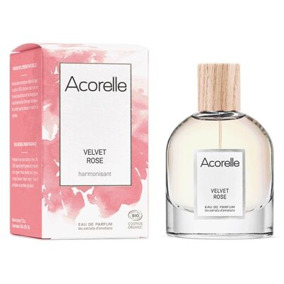 Eau de Parfum de rosa aterciopelada orgánica certificada por Acorelle