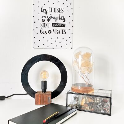 NEPTUNE black marble bedside lamp