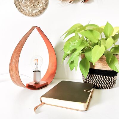 lampe SMALL DROP chêne et Argile