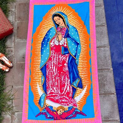 Madonna of Guadalupe bath towel
