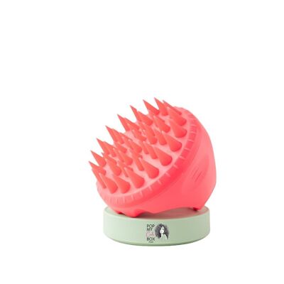 Brosse en silicone de Massage Cuir Chevelu ROSE