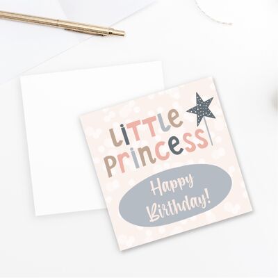Kleine Prinzessin Geburtstagskarte