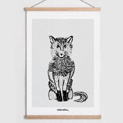 Poster | The Wolf | Decoration | Customizable | forest animals | Child poster | Baby poster | Bedroom Decoration | Home decoration