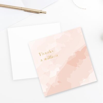 Thanks a million Card - Gold Foiled