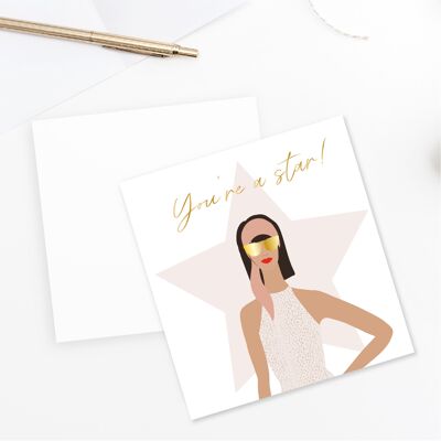 You are a star Card - Gold Foiled