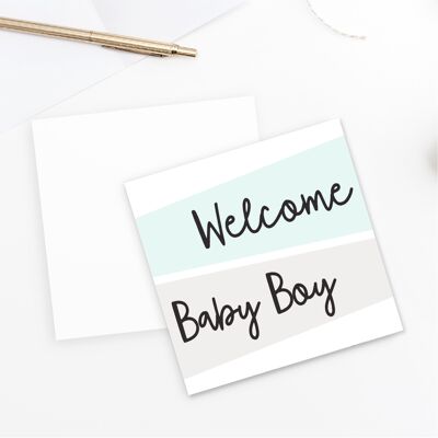 Willkommens-Baby-Boy-Karte