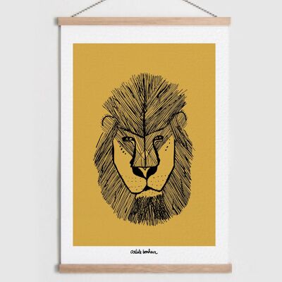 Affiche | Le Lion | Décoration | Personnalisable  | animaux savane  | Affiche enfant | Affiche bébé | Décoration Chambre | Décoration maison