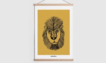 Affiche | Le Lion | Décoration | Personnalisable  | animaux savane  | Affiche enfant | Affiche bébé | Décoration Chambre | Décoration maison 1