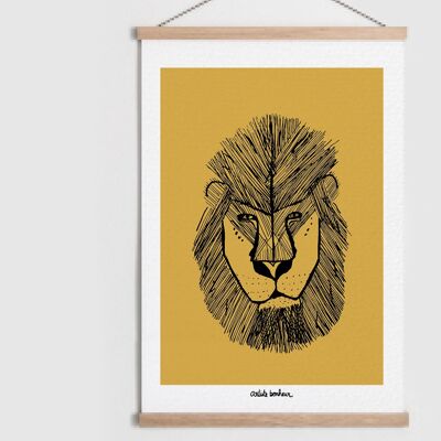 Affiche | Le Lion | Décoration | Personnalisable  | animaux savane  | Affiche enfant | Affiche bébé | Décoration Chambre | Décoration maison