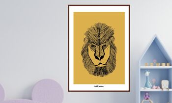 Affiche | Le Lion | Décoration | Personnalisable  | animaux savane  | Affiche enfant | Affiche bébé | Décoration Chambre | Décoration maison 4