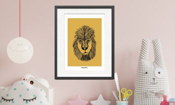Affiche | Le Lion | Décoration | Personnalisable  | animaux savane  | Affiche enfant | Affiche bébé | Décoration Chambre | Décoration maison 10