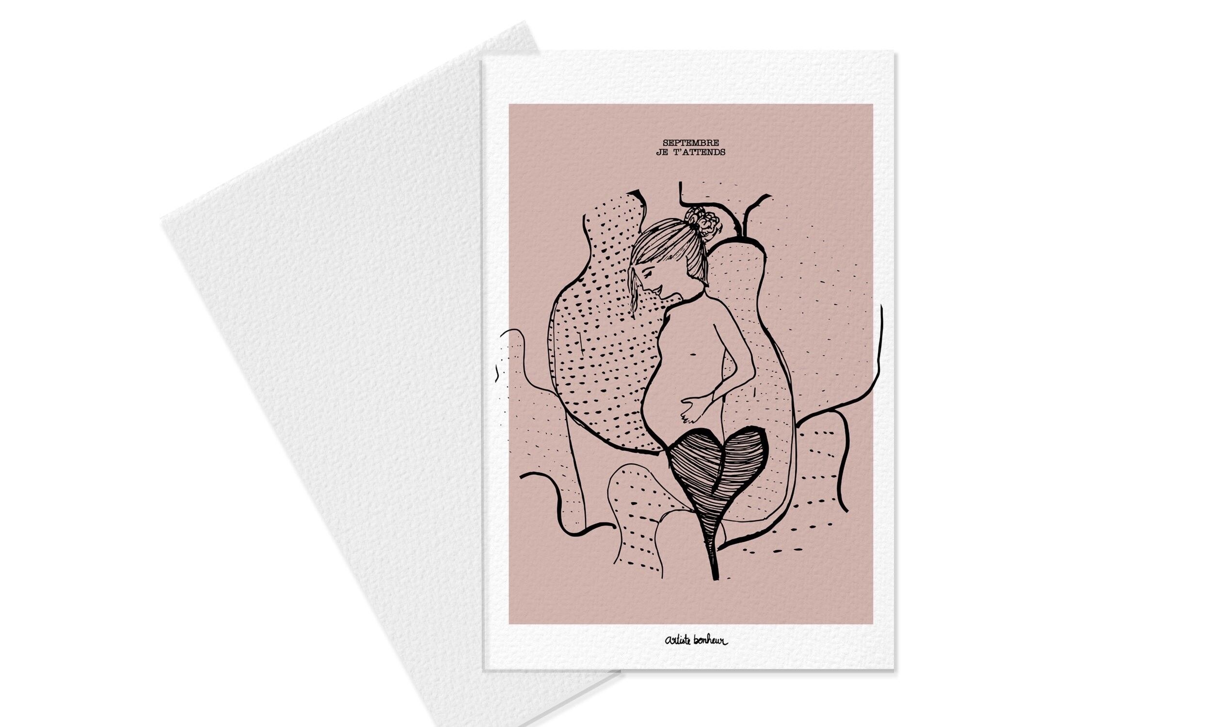 Póster de embarazo | te estoy esperando | Personalizable | Día de la Madre | Mamá