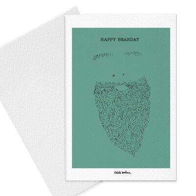 Póster de la tarjeta | Cumpleaños "Bearday" | Personalizable | cumpleaños o dia del padre