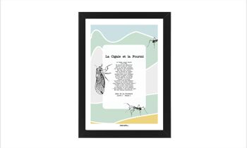 Affiche | Fables de La Fontaine | poésie | apprentissage français et littérature | Forêt  | Affiche enfant | Affiche éducative | Affiche Adulte | Affiche litéraire | Décoration Chambre | Décoration maison 3