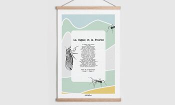 Affiche | Fables de La Fontaine | poésie | apprentissage français et littérature | Forêt  | Affiche enfant | Affiche éducative | Affiche Adulte | Affiche litéraire | Décoration Chambre | Décoration maison 6