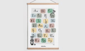 Affiche | Alphabet abécédaire | Le Loup | Animaux Forêt  | Apprentissage  | éducatif  | Affiche enfant | Affiche bébé | Décoration Chambre | Décoration maison 1