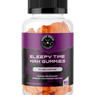 Natürliches Schlafmittel – Sleepy Time Max Gummies (Melatonin, L-Theanin, Pflanzenstoffe)