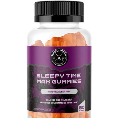 Natürliches Schlafmittel – Sleepy Time Max Gummies (Melatonin, L-Theanin, Pflanzenstoffe)