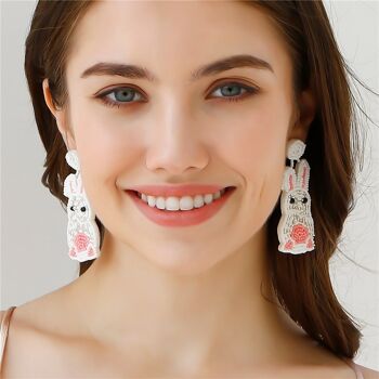 Oreilles de lapin Fringe Braid Bohème Pâques Revival Accessoire artisanal 1