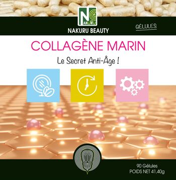 Collagène Marin / 90 Gélules de 460mg / Nakuru Beauty / Fabriqué en France / "Le Secret Anti-Âge !" 3