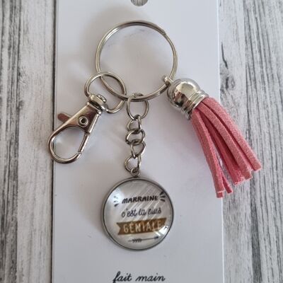 Keychain "godmother is the most awesome"