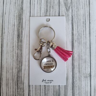 "Auntie is the most awesome" keychain